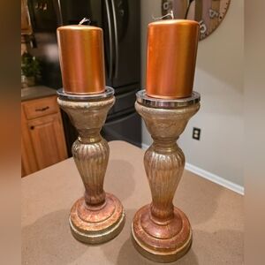 Gold To Copper Candleholders